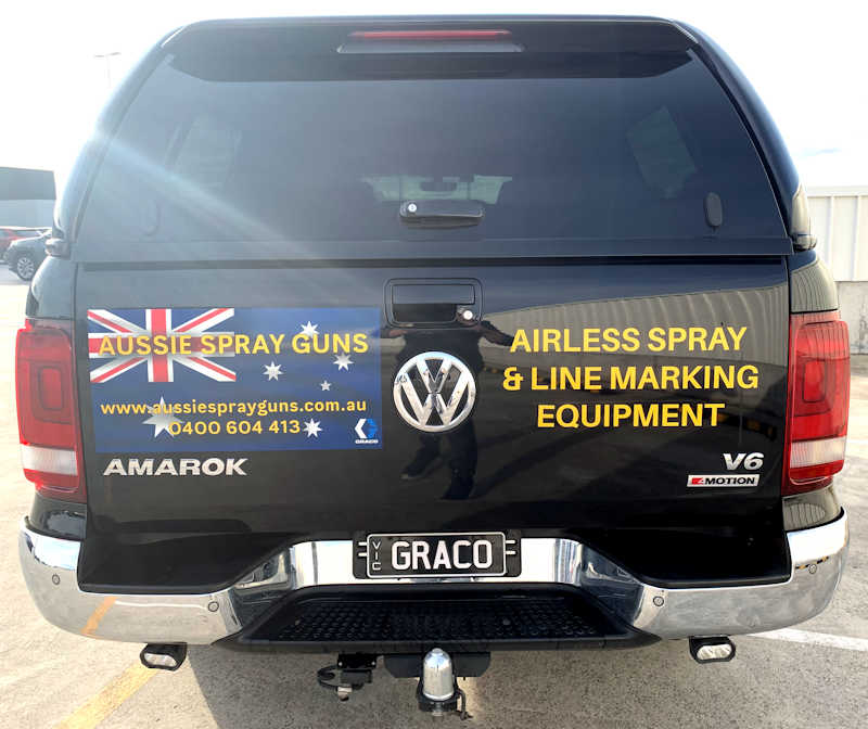 Aussie Spray Guns rear car sign